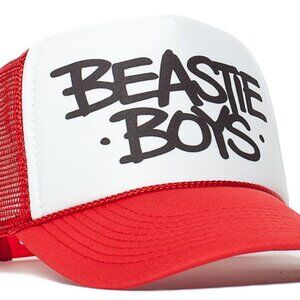 The Beastie Boys Old School Trucker cap Hat Adult One-size Red/White